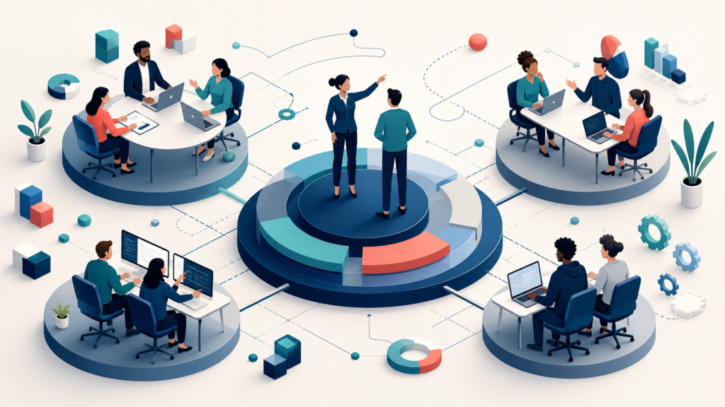 Cross-functional technology teams aligned around one shared strategy.